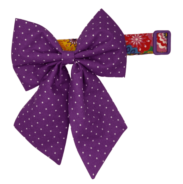 purple boho dog collar