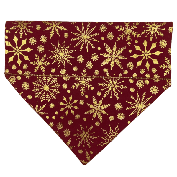 red snowflake over the collar bandana