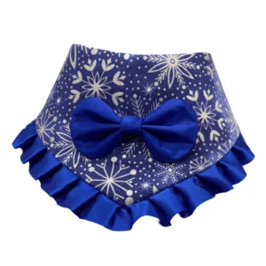 ruffled blue snowflake bandana