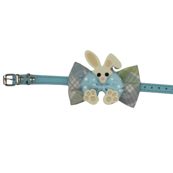 Pet collar with cute bunny bow decoration.