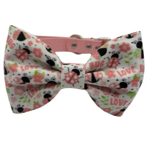 Colorful bow tie with ladybugs and flowers design