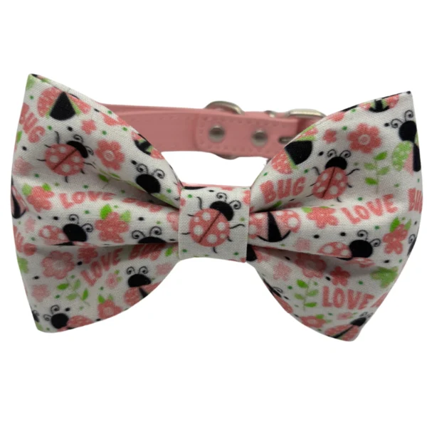 Colorful bow tie with ladybugs and flowers design