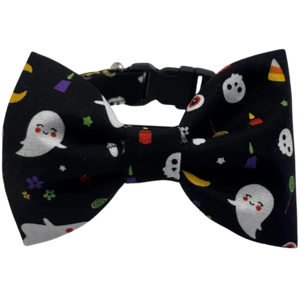 Boo Crew Halloween Bowtie Collar for Little Dogs