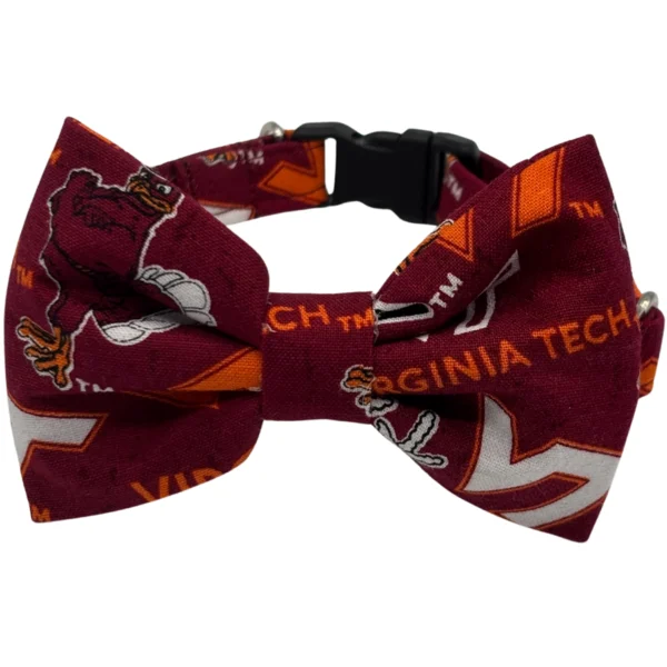 Virginia Tech Bowtie Collar for Little Dogs